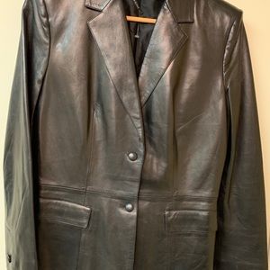 Prada soft buttery lamb leather blazer